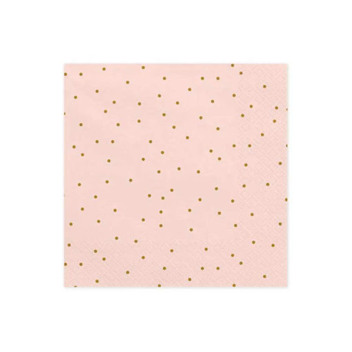 Picture of PAPER NAPKIN DOTS PINK 33X33CM - 20 PACK